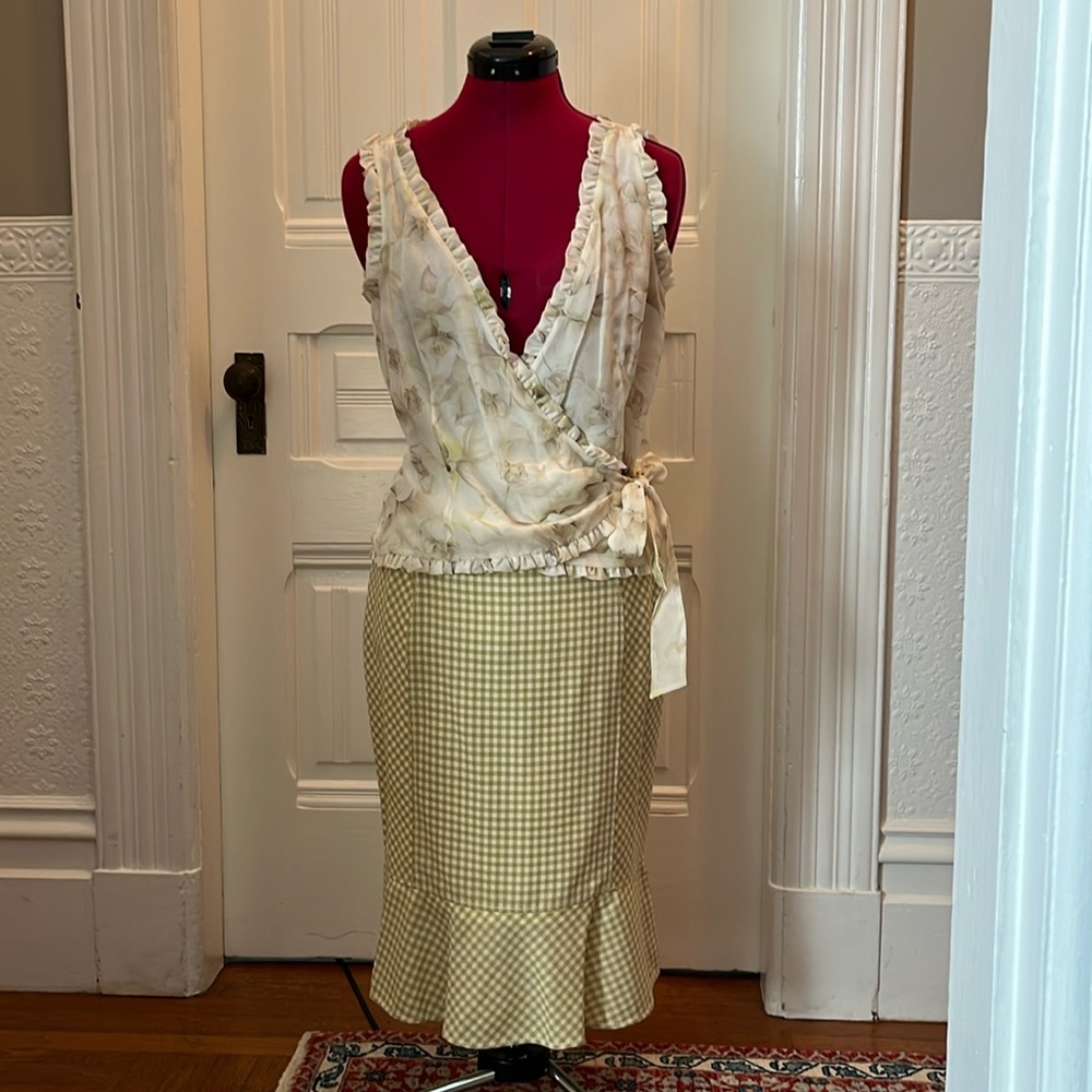 Valentino blouse with skirt